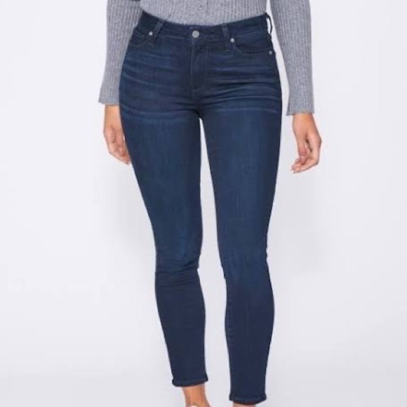 Paige Hoxton Ankle Blue Denim Jeans - Picture 1 of 10